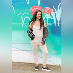 Smash + Tess Tan Zebra Romper